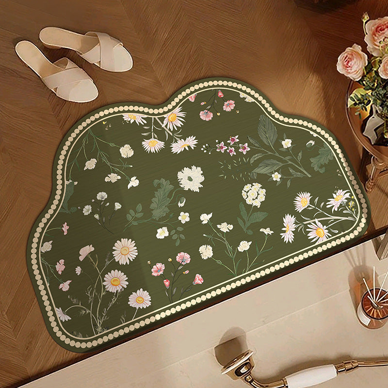 Floral Patterned Area Mat