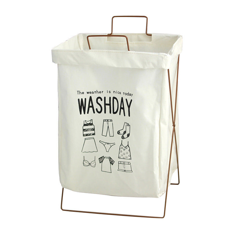 Decorative laundry basket with inspiring quotes Stornfield