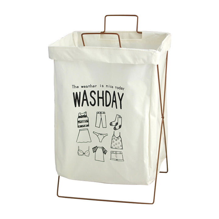 Decorative laundry basket with inspiring quotes Stornfield