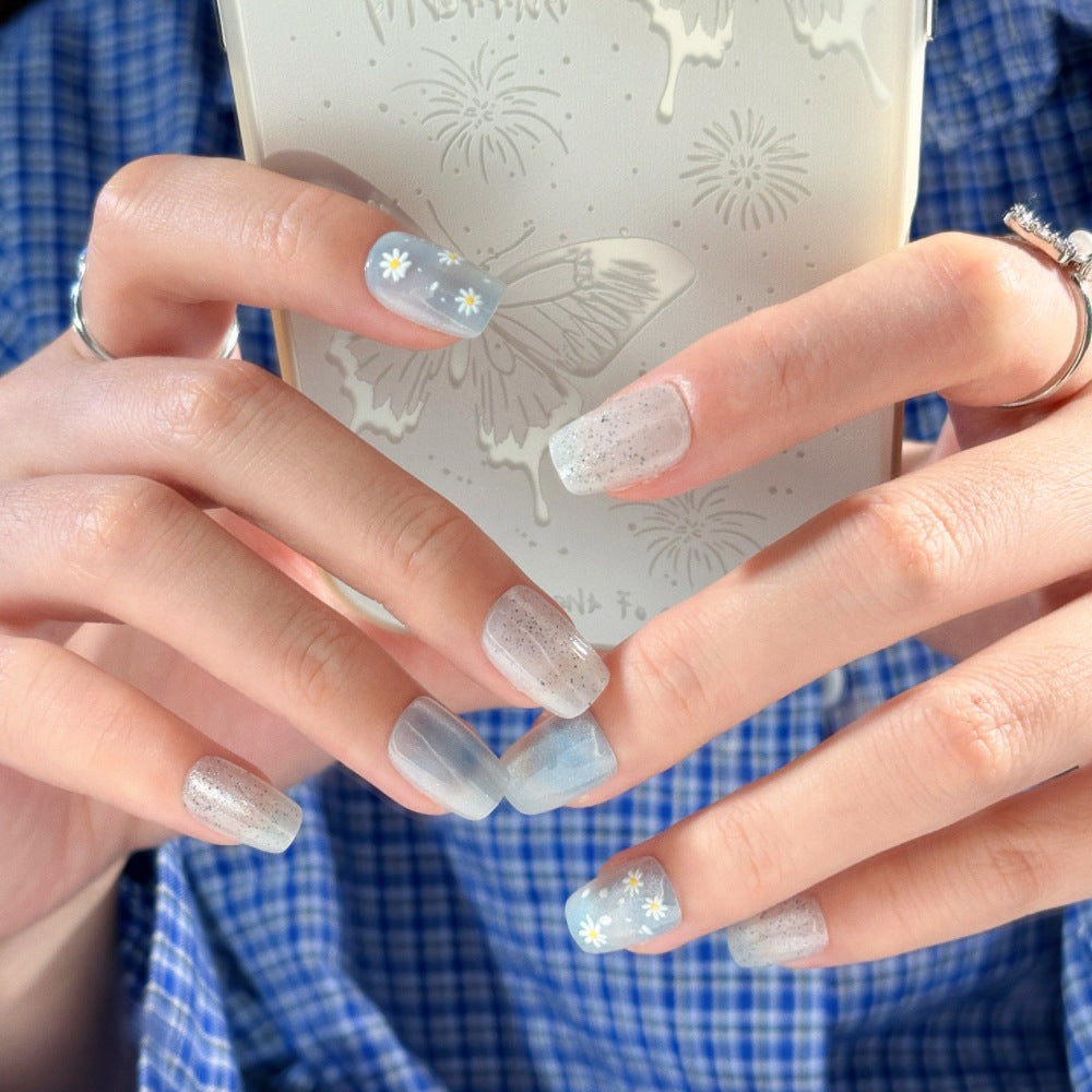 Artistic Floral Design Press-On Nail Set Stornfield