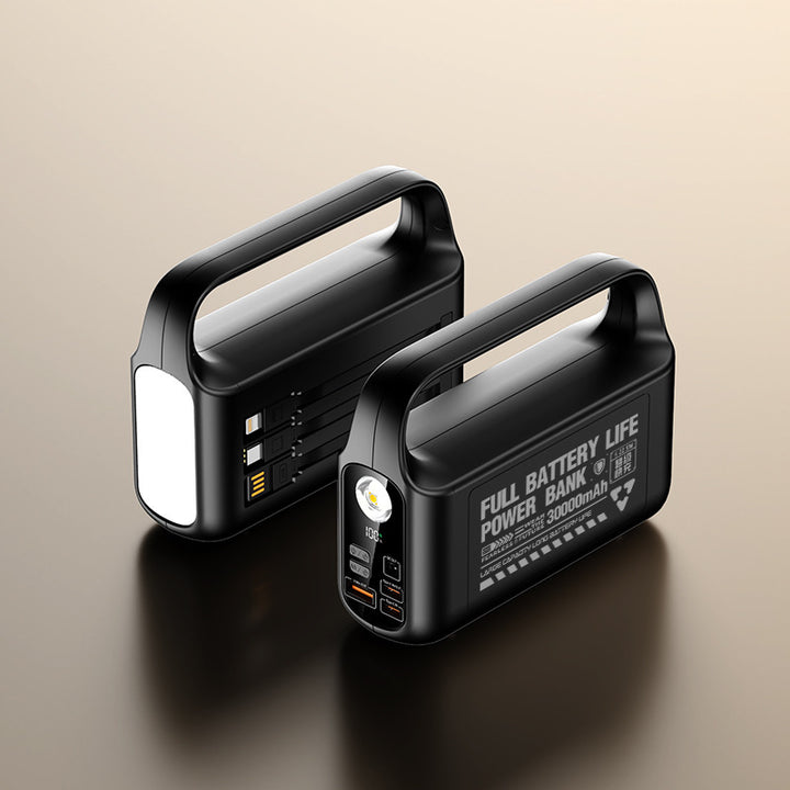 Portable power bank with integrated LED lighting and high capacity Stornfield