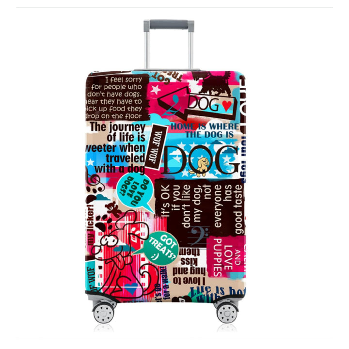 Unisex non-elastic suitcase cover with mandala motif, stretch protective cover for telescopic handle and wheels Stornfield