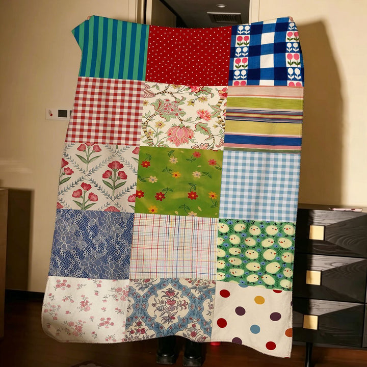 Patchwork Design Throw Blanket
