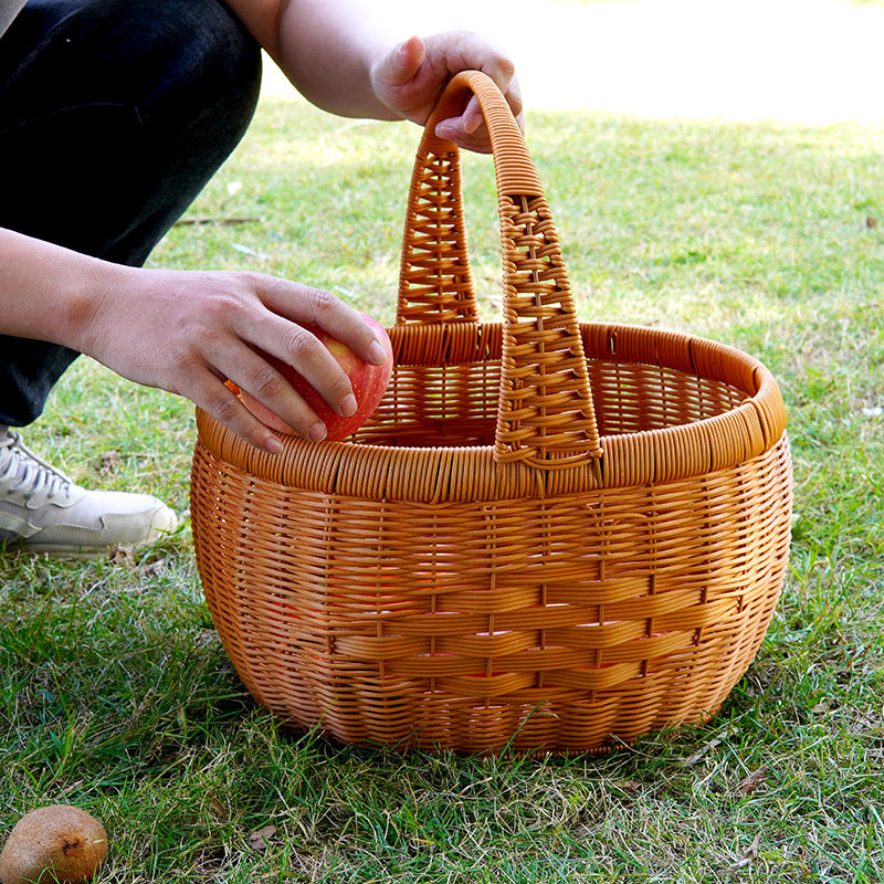 Handwoven Wicker Utility Basket Stornfield