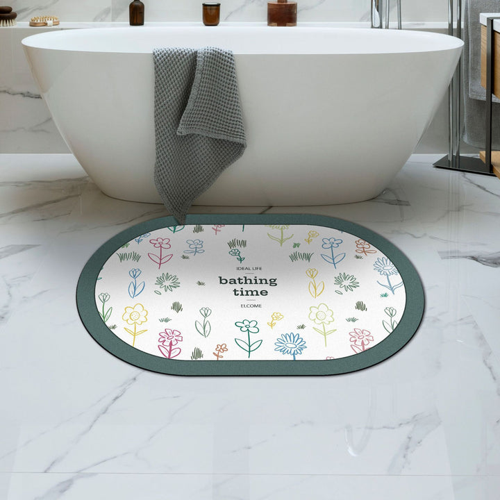 Soft Floral Bath Rug