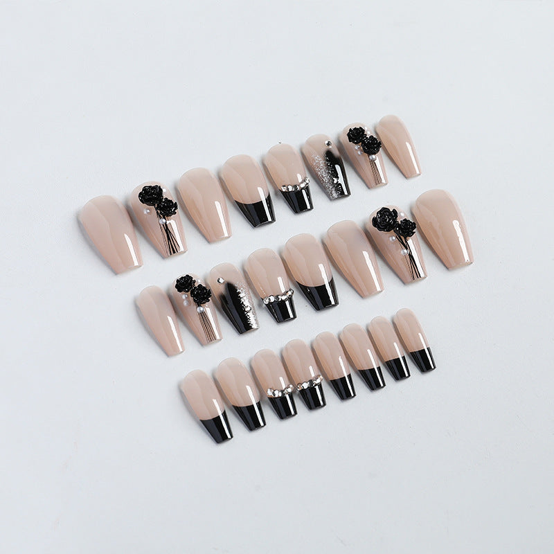 Decorative Rhinestone-Embedded Press-On Nails Stornfield