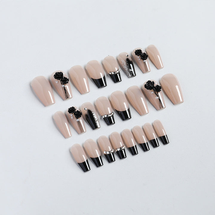 Decorative Rhinestone-Embedded Press-On Nails Stornfield