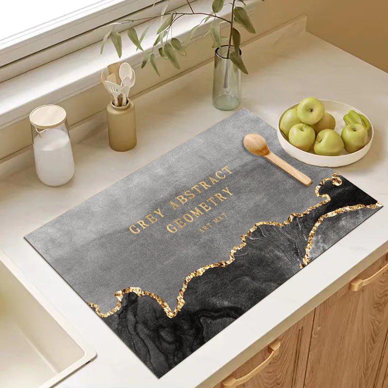 Abstract Geometric Kitchen Mat Stornfield