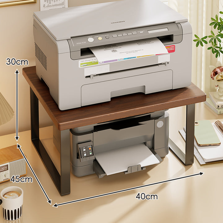 Compact TwoTier Wooden Desktop Printer and Monitor Riser
