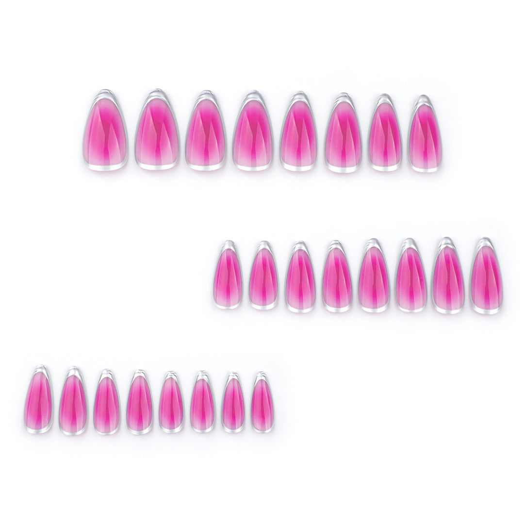 Artful stiletto nails with ombre effect and shine Stornfield