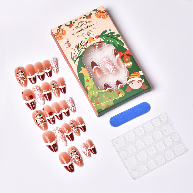 Festive artificial nails with Christmas design Stornfield