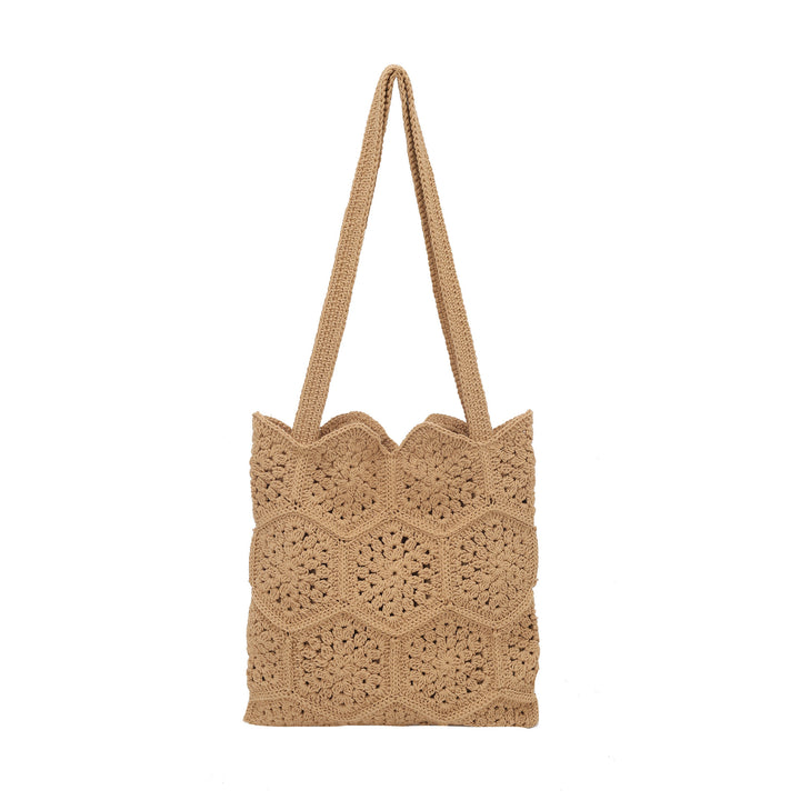 Handwoven shopping bag with unique hexagon pattern Stornfield
