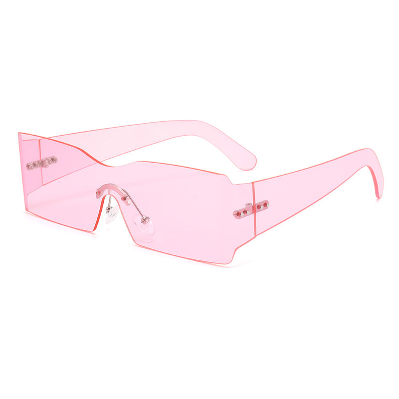 Women's futuristic fashion sunglasses with transparent frame Stornfield