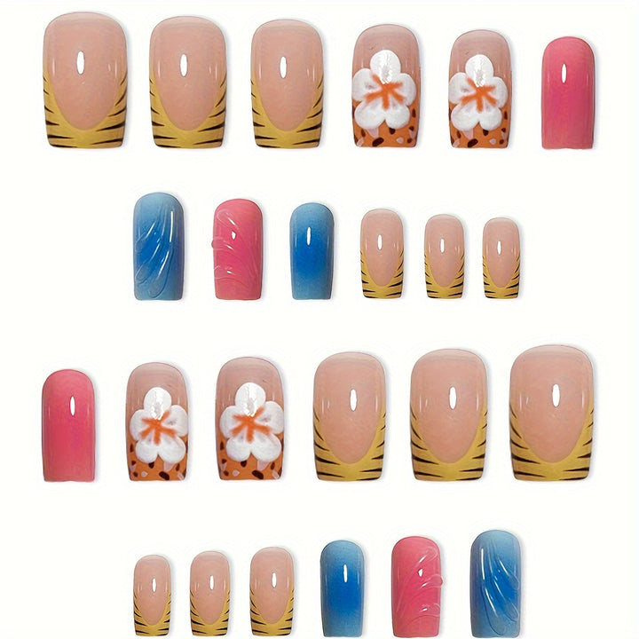 Artistic Floral Press-On Nails Stornfield