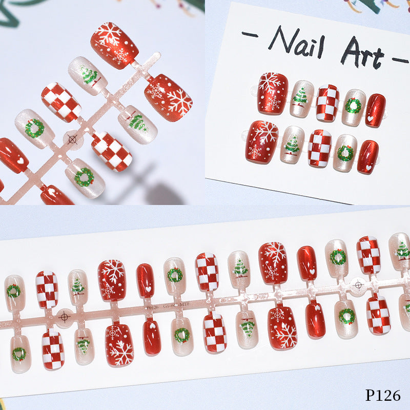 Holiday-Themed Press-On Nail Art Set Stornfield