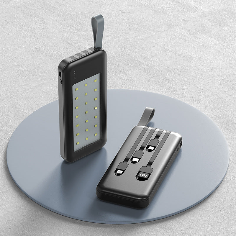 Portable power bank with integrated LED light Stornfield