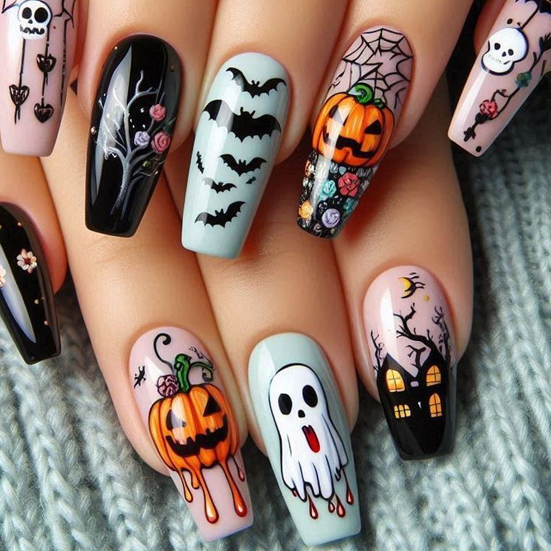 Halloween-Themed 3D Nail Art Extensions Stornfield 1789713260