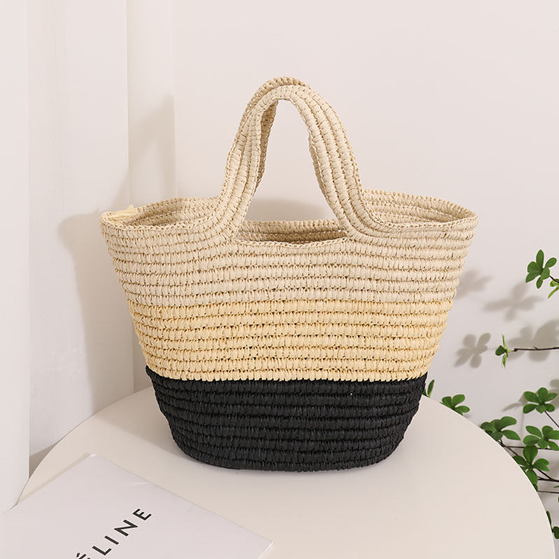 Handcrafted Durable Beach Bag with Cheerful Zigzag Pattern Stornfield