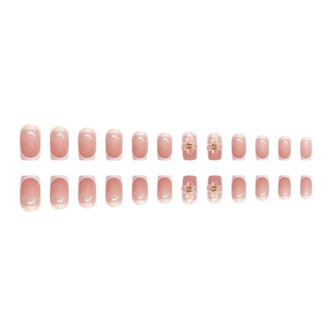 Decorative Long Press-On Nail Set Stornfield