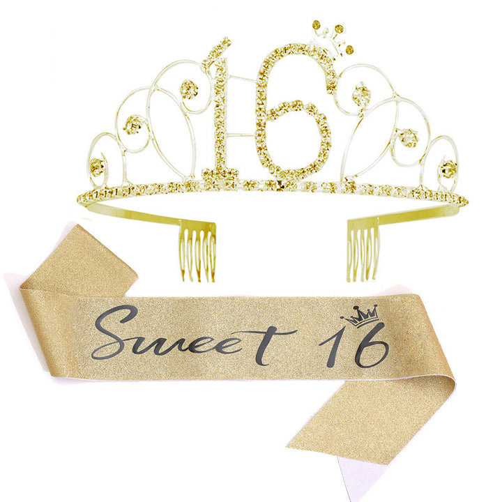 Ladies Glittering Tiara with Festive "50 & Fabulous" Design Stornfield