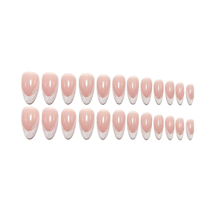 Artificial nails in elegant French lace design Stornfield