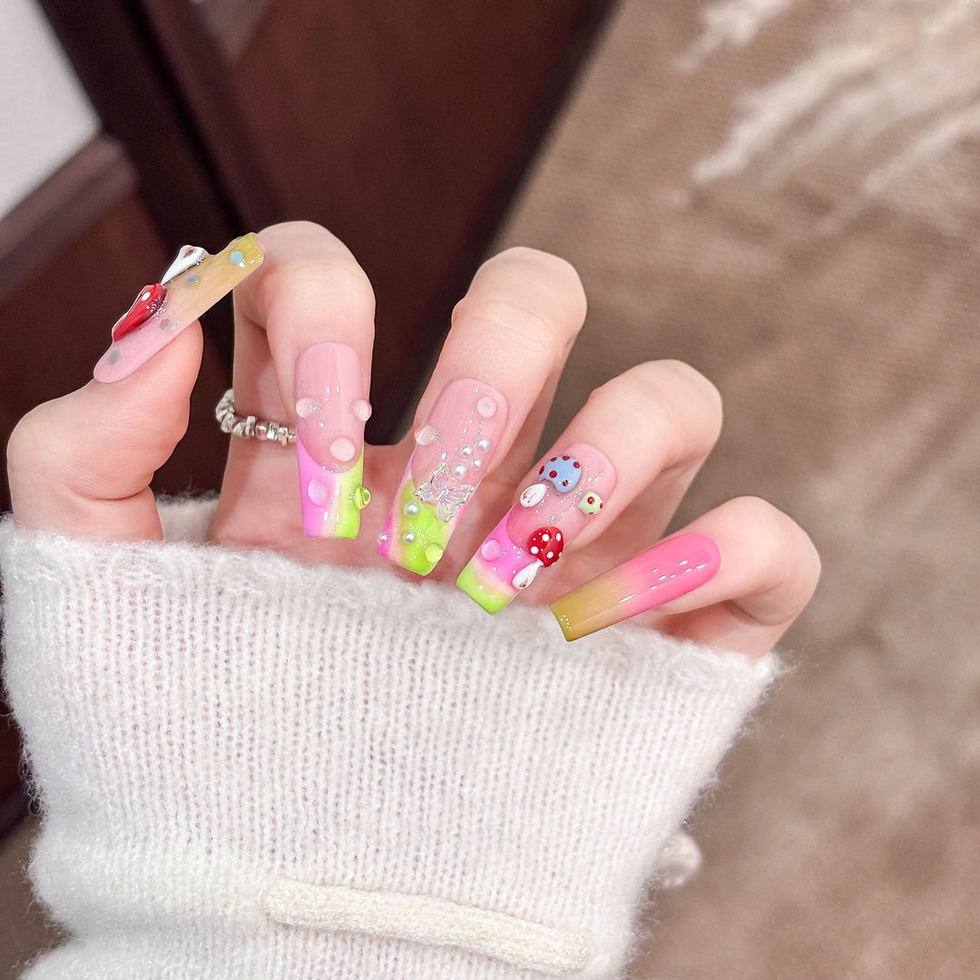 Artistic Decorative Press-On Nail Tips