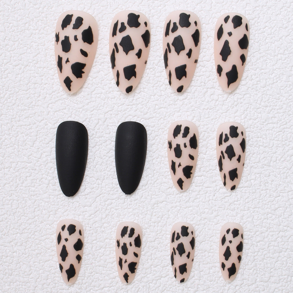 Artistic Stiletto Press-On Nails with Leopard Design Stornfield