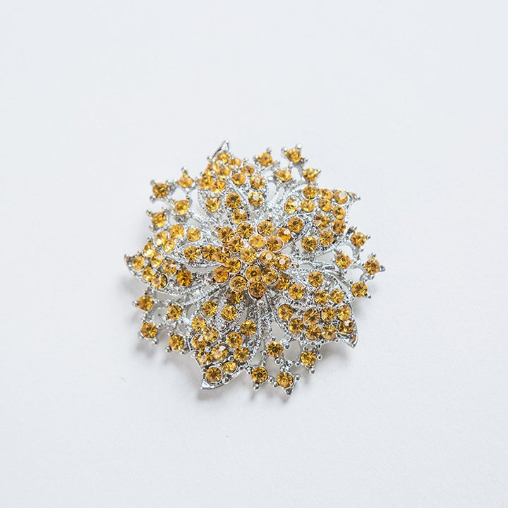Glamorous brooch with crystals Stornfield