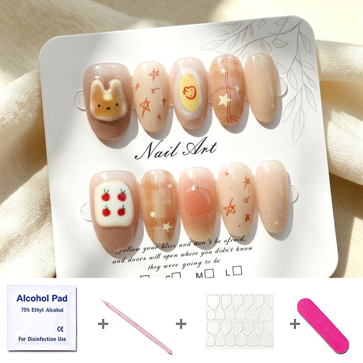 Playful Animated Character Nail Set