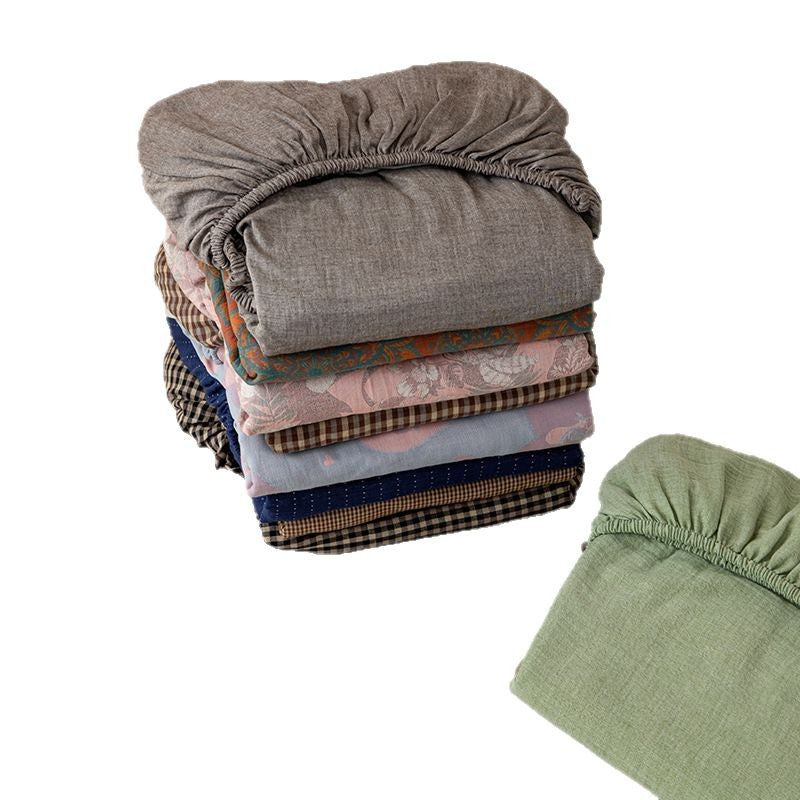 Deep-Pocket Micro Houndstooth Stretch Fitted Mattress Sheet with Strong Elastic