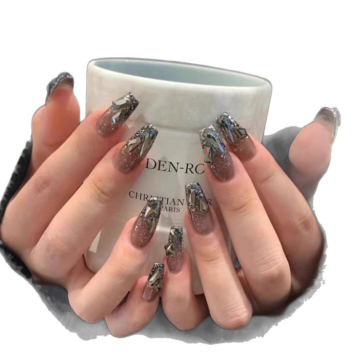 Glamorous Crystal-Embellished Press-On Nail Set Stornfield 1787395125