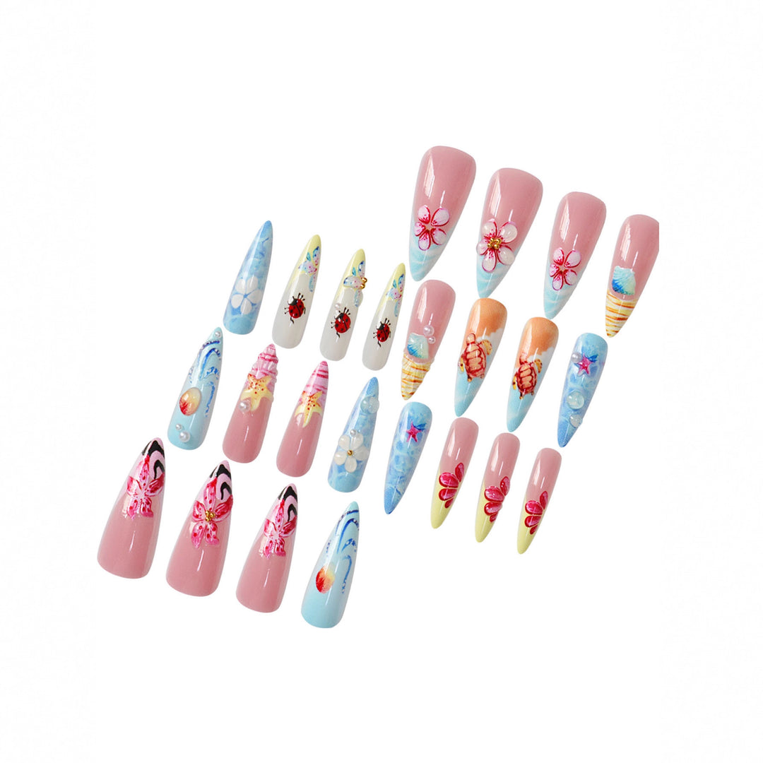 Creative Ocean-Themed Nail Art Extensions Stornfield