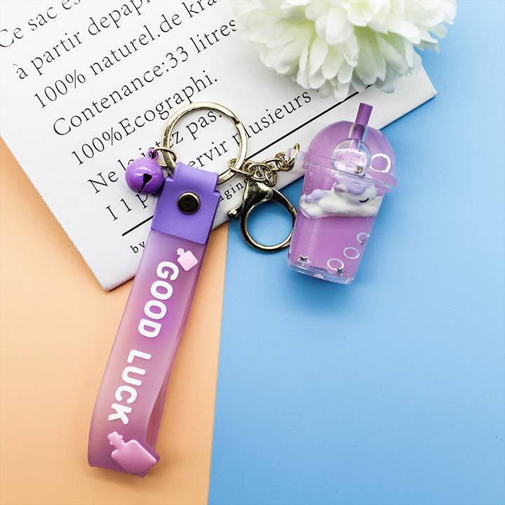 Unisex keychain with decorative cocktail design Bowlift