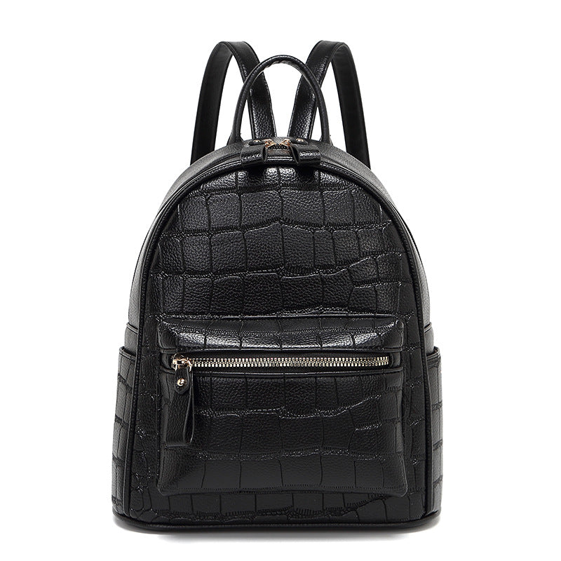 Crocodile-Embossed Mini Chic Backpack Stornfield