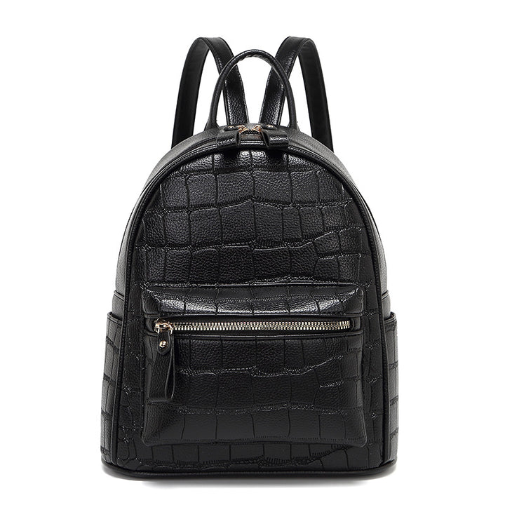 Crocodile-Embossed Mini Chic Backpack Stornfield
