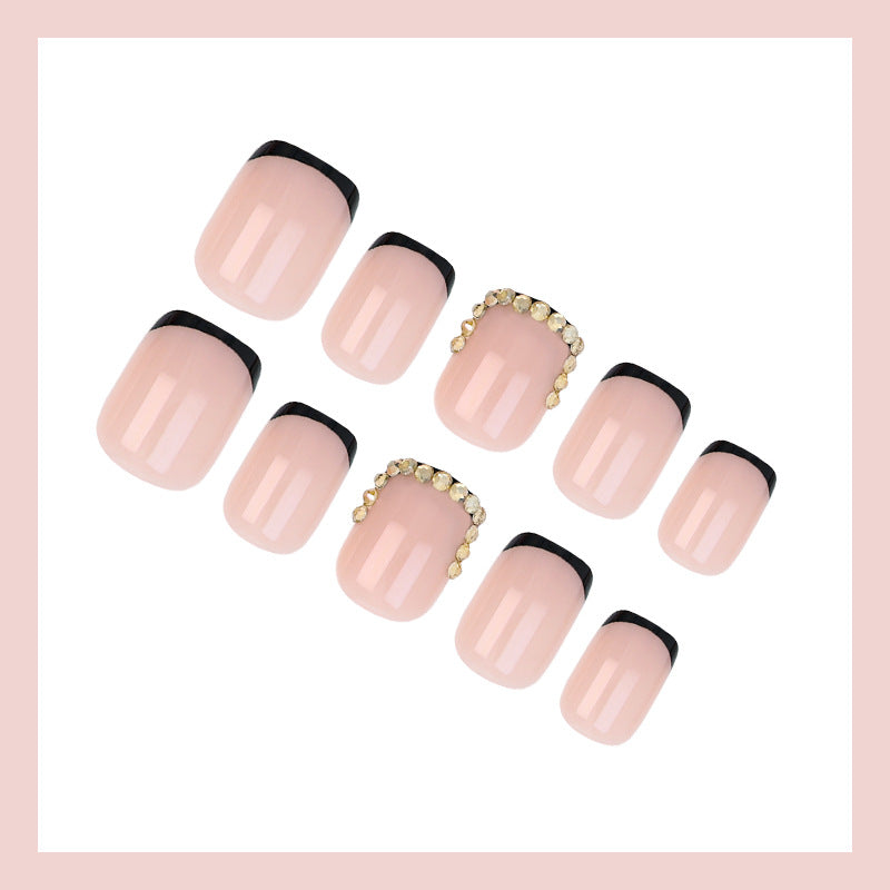 Luxury Acrylic Nail Set with Glitter and Detailed Designs Stornfield