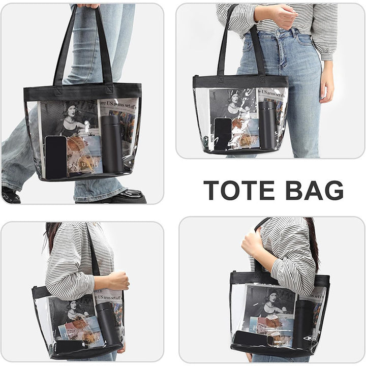 Transparent tote bag with removable interior compartment Stornfield