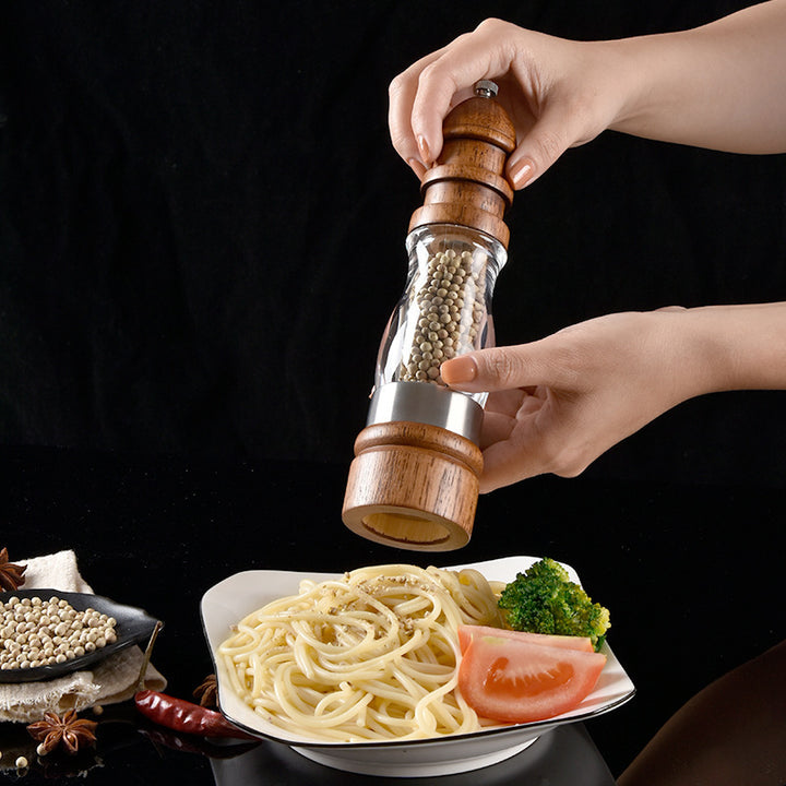 High-quality wood and glass pepper mill Stornfield