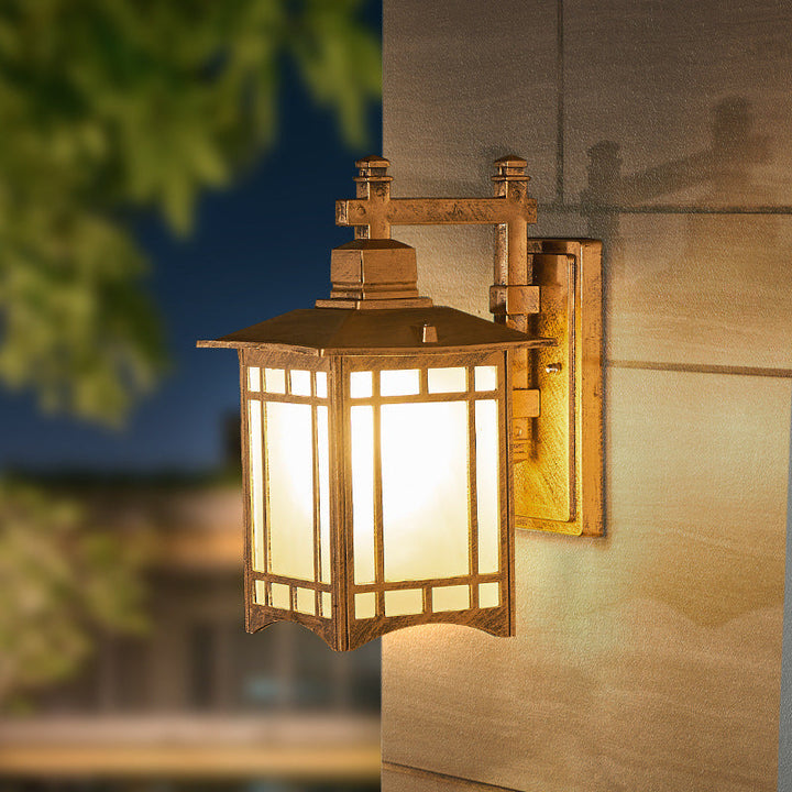Modern Waterproof Solar Aluminum Chinese Pavilion Shape 1-Light Wall Sconce Lamp | Stornfield