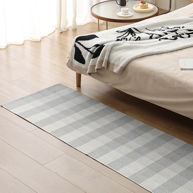 Flat woven bed runner and carpet runner with vibrant checked design Stornfield