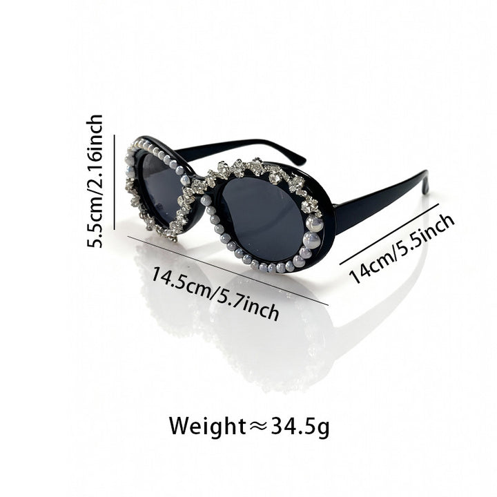 Elegant Pearl-Embellished Cat-Eye Sunglasses Stornfield