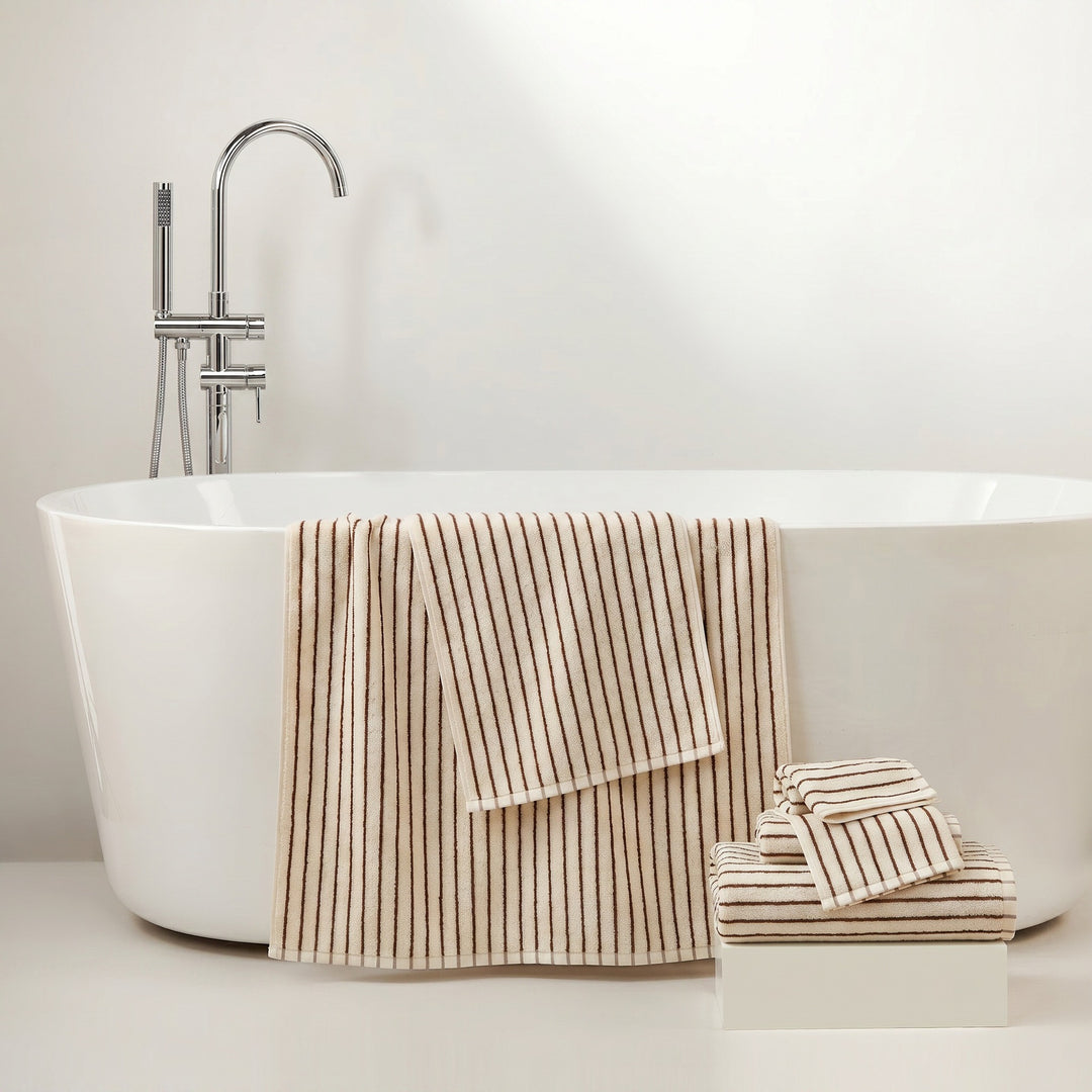 Women's Cotton Bath Towel with Striped Pattern Stornfield