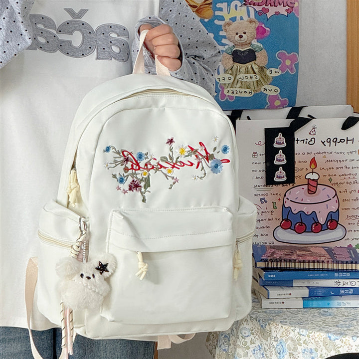 Stylish Embroidered Multi-Pocket Backpack Stornfield