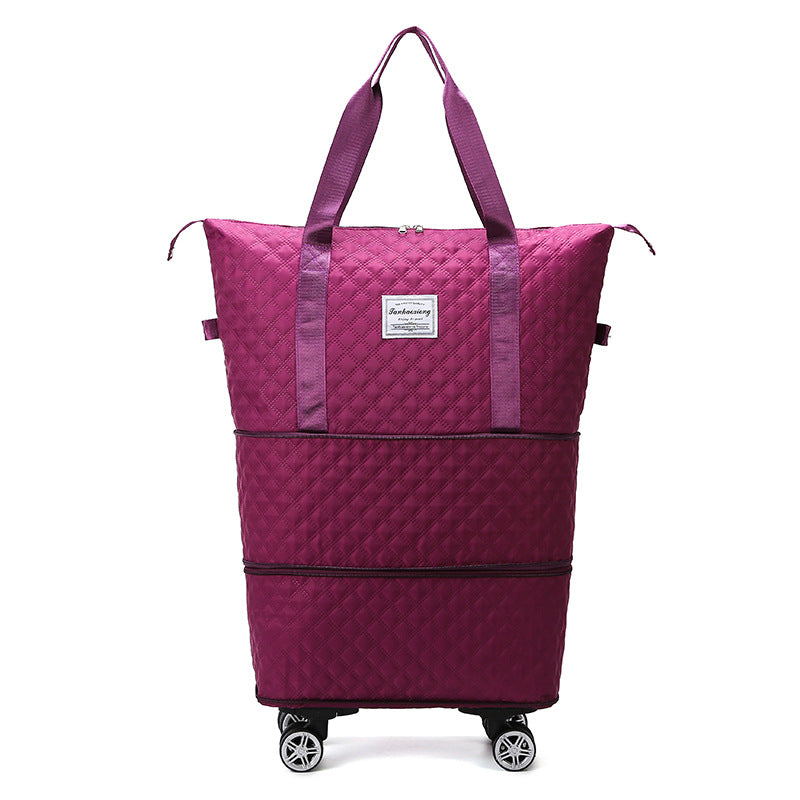 Quilted Rolling Travel Tote