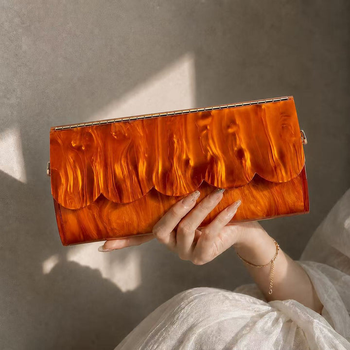 Sculpted Shell Clutch