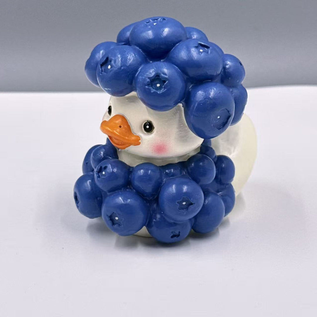 Decorative rubber duck with berry cocktail bowl Stornfield