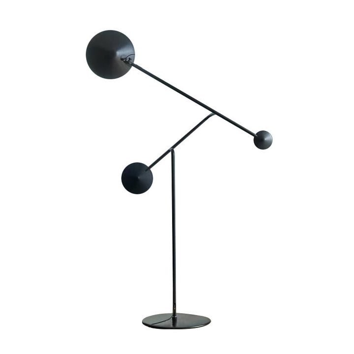 Modern Adjustable Arc Floor Lamp with Dual Spheres