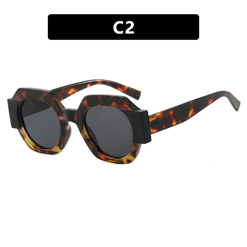 Ladies trendy sunglasses in hexagonal design Stornfield