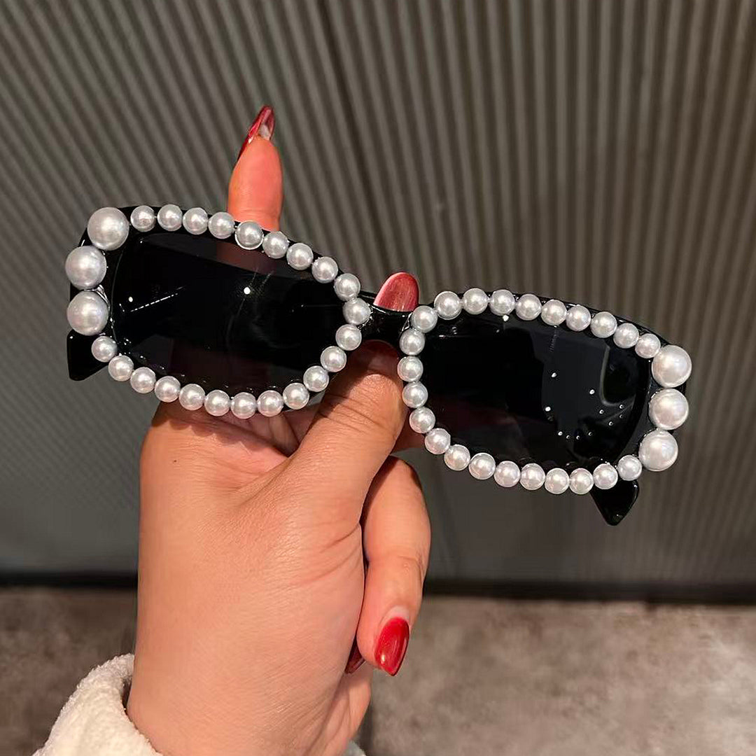 Ladies fashionable sunglasses with luxurious pearl frame Stornfield