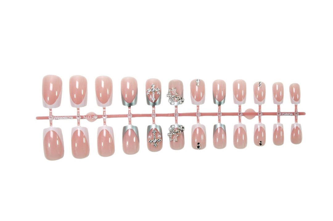 Acrylic nail set with glamorous 3D decorations and elegant accents Stornfield